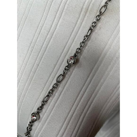 Chico's silver tone necklace signed costume jewelry classic simple trendy - Picture 13 of 16